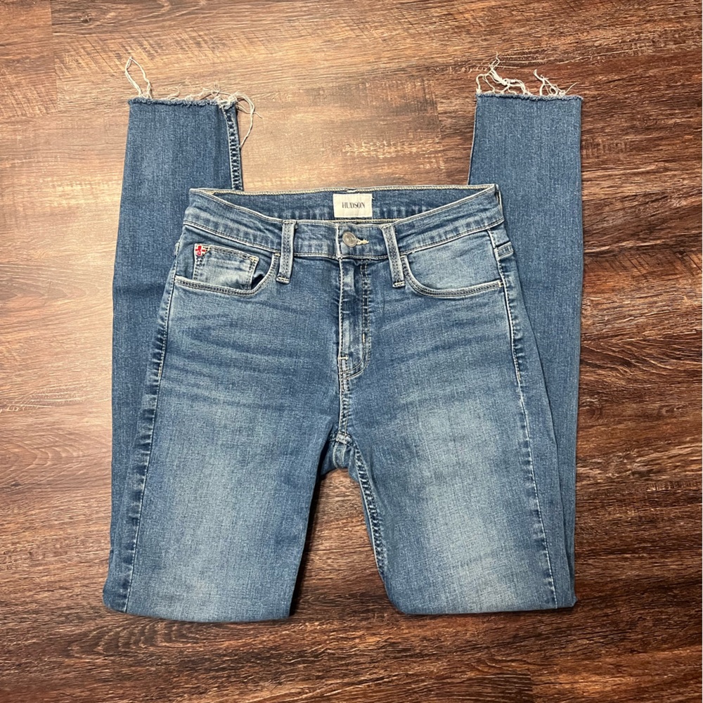 Lowrise Hudson England y2k blue skinny jeans Women's